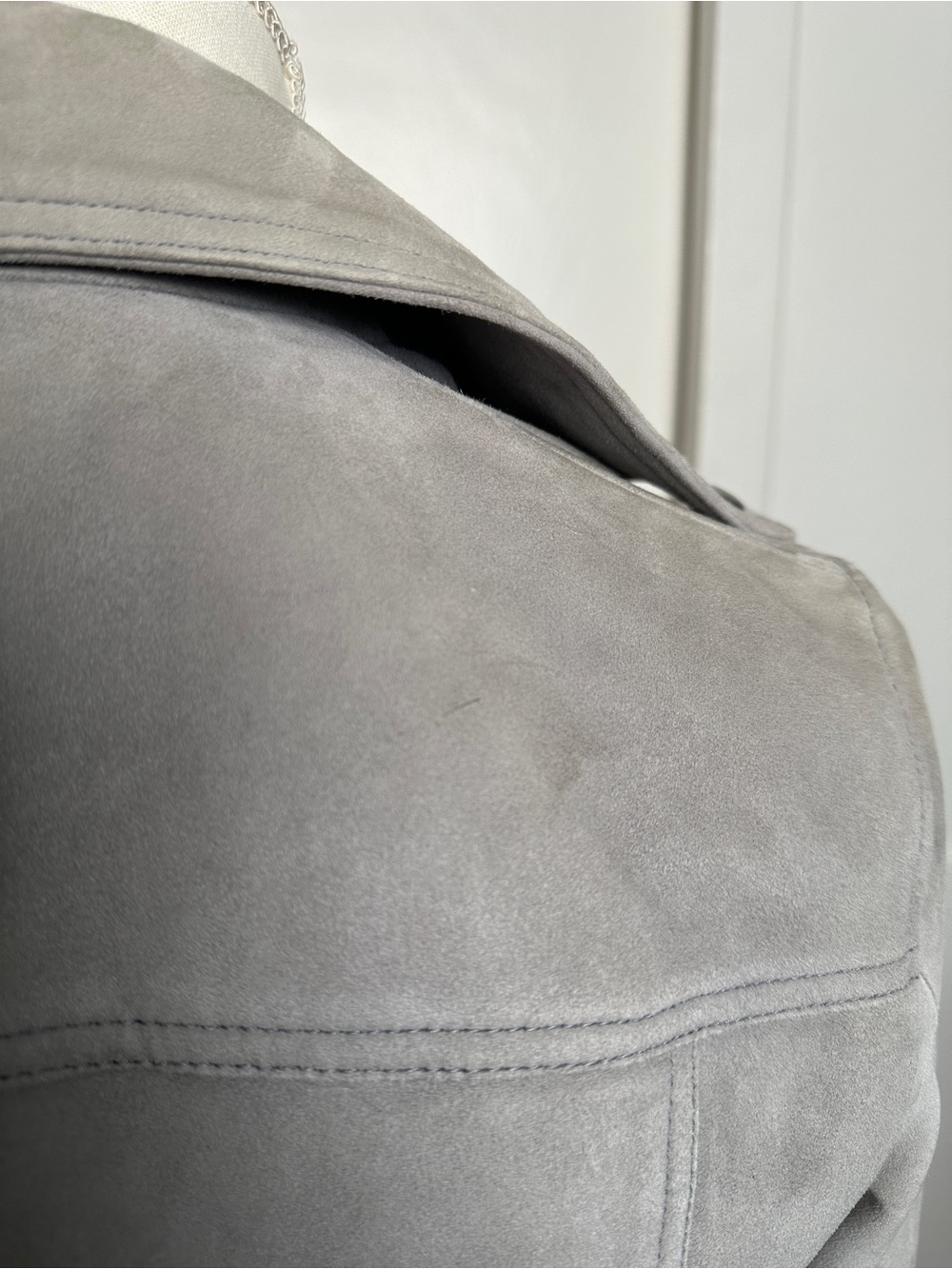 All Saints Womens 100% GOAT Leather Dalby Biker Jacket Size 6 AS IS - Picture 12 of 15